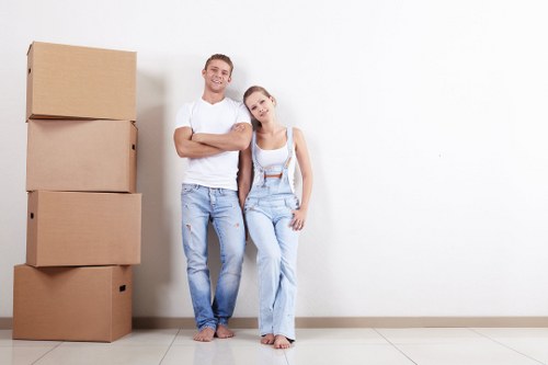 Furniture removals team helping with a home move in Hackney