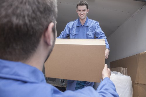 Removal team preparing a home move in Hackney