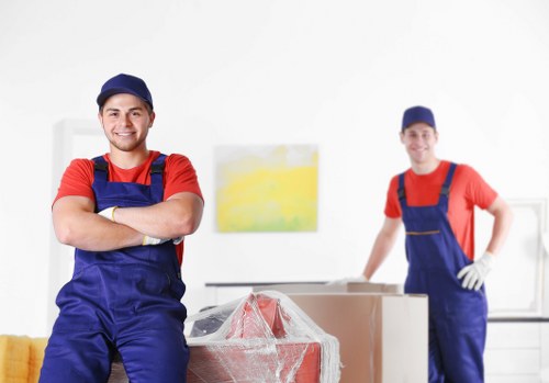 Office removals team planning a commercial move in Hackney