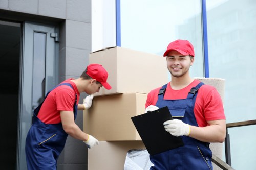 House movers working with stairs and access challenges in Hackney
