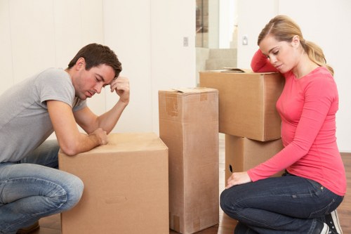 Removals crew loading household items for a Hackney home move