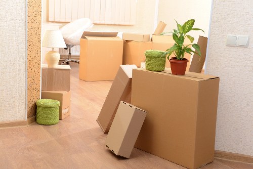 Professional movers assisting with a flat move in Hackney